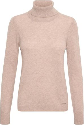 Inwear Zachte Cashmere Rollneck Trui Beige Melange - Dames - Cashmere truien - Roze - S/M - Kasjmier - Truien & Vesten