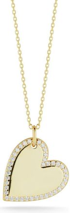 Glaze Jewelry Cubic Zirconia Halo Heart Pendant Necklace in Gold at Nordstrom Rack