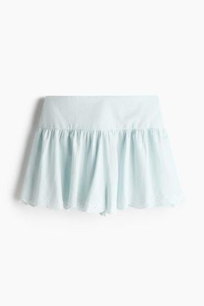 H&M Embroidered Shorts in Light Turquoise at Nordstrom, Size X-Small