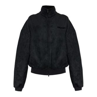 Fear of God Suede Fleece Vintage Track Jacket - Dames - Vesten met rits - Zwart - S - Katoen - Hoodies & sweatvesten