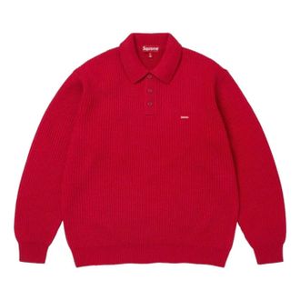SUPREME FW26 Small Box Sweater Polo Red FW26SK20-RED