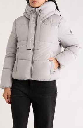 BCBGeneration Cloud Hooded Puffer Jacket in Stone at Nordstrom Rack, Size X-Large