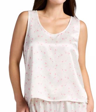 Pj Harlow Maddie Satin Tank In Cloudy Pearl