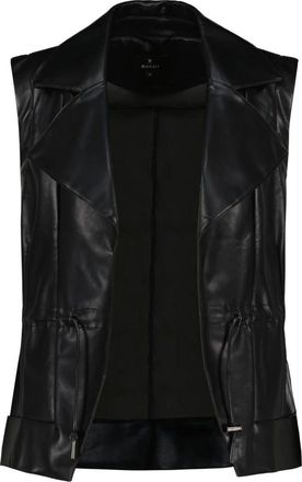 Monari Gilet in lederlook - Dames - Jassen - Zwart - Maat: M Leer