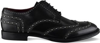 Dolce & Gabbana Wingtip Derby - Heren - Veterschoenen - Zwart - 42 EU - Leer - Schoenen