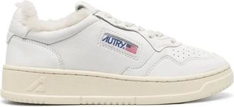 Autry Witte Leren Lage Sneakers - Dames - Sneakers - Wit - 41 EU - Leer - Schoenen