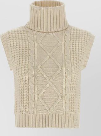 Perfect Moment merino wool knitted turtleneck hooded vest