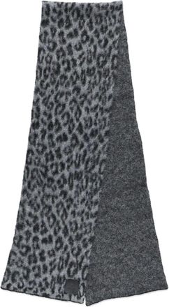 Anine Bing Wollen sjaal met luipaardprint - Grijs