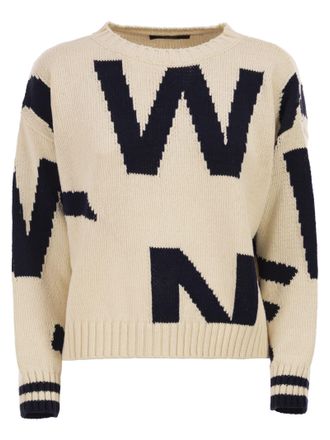 Max Mara Weekend Maxmara Wkdcelebre Patterned Cotton Crew Neck