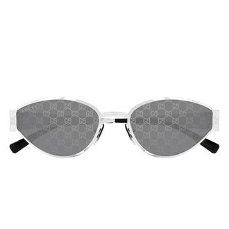 Gucci Sunglasses Gg1853 S 002 Silver/Smoke Gray Women