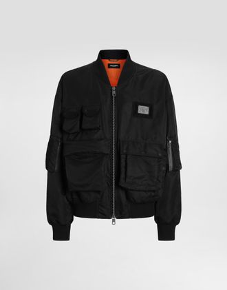 Dolce & Gabbana Nylon Gabardine Jacket - Man Coats And Jackets Black L