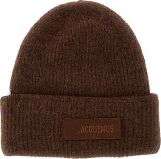 Jacquemus Brown Gros Grain Ribbed Wool Alpaca Beanie
