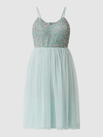 Jake*s Cocktailkleid aus Mesh in Hellgruen, Gr&ouml;&szlig;e 34