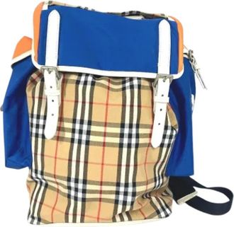 Burberry Pre-owned Leather backpacks - Heren - Vintage Rugzakken - Beige - ONE Size - Vintage