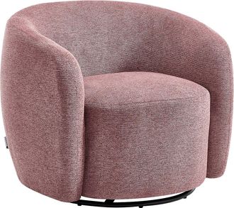 Vente-Unique Sill&oacute;n de tela texturizada rojo VEREIDE