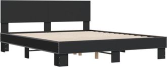 vidaXL Bed Frame without Mattress Black 150x200 cm King Size Vidaxl