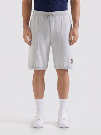 Brunello Cucinelli Silk and Cotton Sports Shorts with Embroidered Crest
