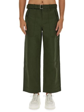 Maison Kitsun&eacute; Green Relaxed Trousers