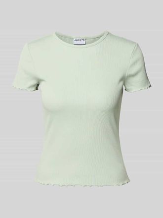 Jake*s Casual T-Shirt mit Muschelsaum in Mint, Gr&ouml;&szlig;e XXL