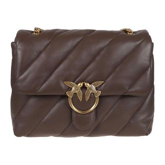 Pinko Pinko, Dames, Tassen, Bruin, Maat: ONE Size Leer