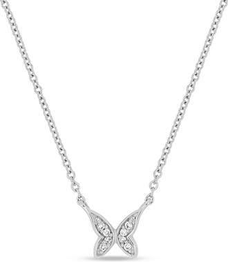 Bony Levy Icons 18K White Gold Diamond Butterfly Pendant Necklace in 18Kw at Nordstrom Rack