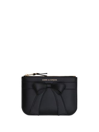 Comme Des Gar&ccedil;ons Black Solid Logo Wallet