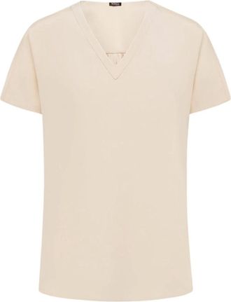 Kiton Tops, Dames, Beige, M, Tailored Silk T-Shirt