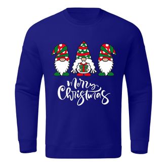 Generic Christmas Sweatshirts For Men Uk Casual Long Sleeve Shirts MenS Christmas Sweatshirts Loose Fit Xmas Jumpers Pullover Tops Blue