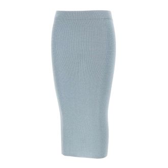 KANGRA Ribbed Longuette Skirt - female - Kangra - Midi Skirts - Blue - XS - Skirts