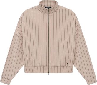 Bugatti Sportief vest met streeppatroon - Heren - Sweatshirts & Hoodies - Beige - Maat: XL Zijde