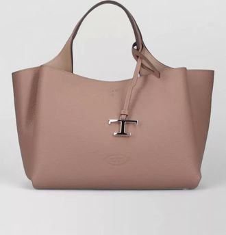 Tod's leather tote bag double handles detachable strap
