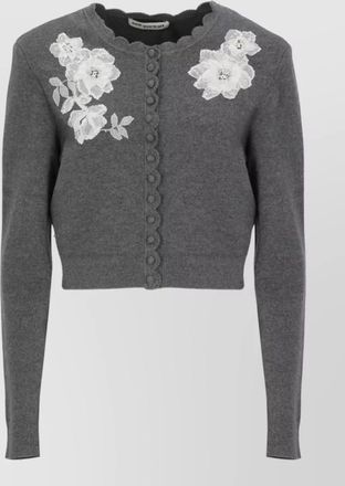 Self Portrait embellished ribbed cardigan