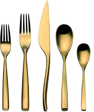 Mepra Arte Flatware Set - 5 Pieces in Ice Gold at Nordstrom