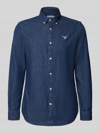Barbour Slim Fit Jeanshemd aus reiner Baumwolle in Marine, Gr&ouml;&szlig;e XXL