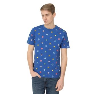 Moschino Short Sleeve T-Shirt - male - Moschino - T-Shirts - Blue - M - Tops