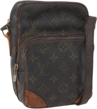 Louis Vuitton Pre-owned Cross Body Bags, female, Brown, Size: ONE SIZE Pre-owned Canvas Cross Body Bag