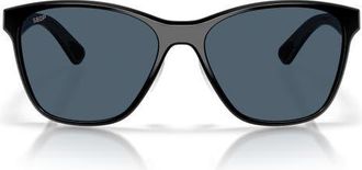 Costa Luna Nueva 57mm Polarized Butterfly Sunglasses in Black /Gray at Nordstrom
