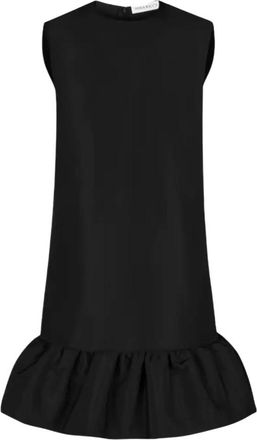 Nina Ricci Peplum Mini Jurk Met Ruches - Dames - Korte kleedjes - Zwart - M - Kleedjes
