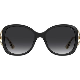 Stuart Weitzman 58mm Polarized Gradient Square Sunglasses in Black/Grey Sf Pz Ar at Nordstrom