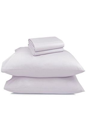 California Design Den Signature Comfort 100% Egyptian Cotton Breatheable Percale Sheet Set in Lavender at Nordstrom, Size Queen