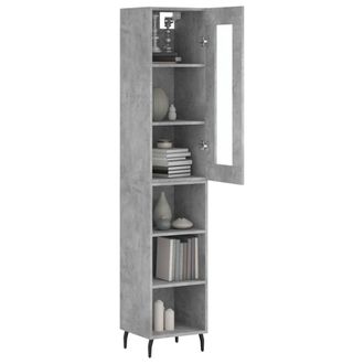 Berkfield Home Highboard Concrete Grey 34.5x34x180 cm Engineered Wood