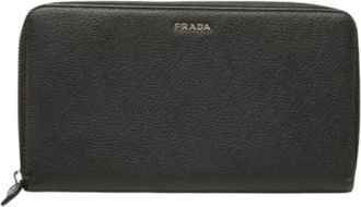 Prada Pre-owned Long Wallet - Dames - Vintage Accessoires - Zwart - ONE Size - Leer - Vintage