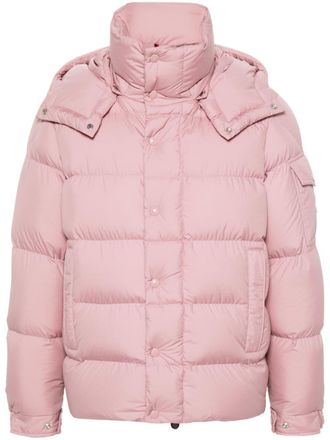 Moncler Maya 70 jacket - women - Goose Feather/Polyester/Goose Down/Polyester - 00 - Pink