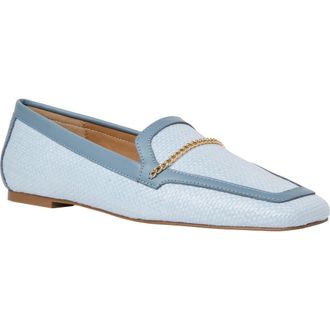Andr&eacute; Assous Ariane Loafer in Sky Blue Raffia at Nordstrom, Size 9.5
