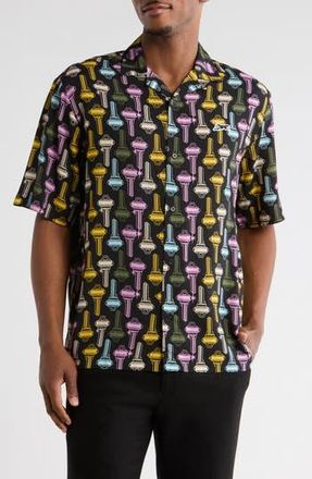 Icecream Keys Print Camp Shirt in Black at Nordstrom Rack, Size Xxx-Large