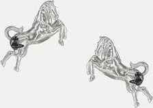 Vivienne Westwood Horse Earrings Antique-silver Brass Women