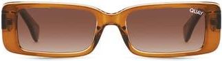 Quay Australia Art School 36mm Rectangle Sunglasses in Carmel /Brown Lens at Nordstrom Rack
