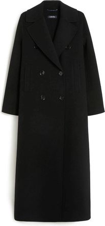 Max Mara Custodi Long Wool Coat With Martingale
