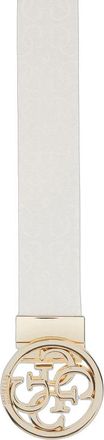 Guess Womens Belt Off White-Light Beig Polyester Accessories