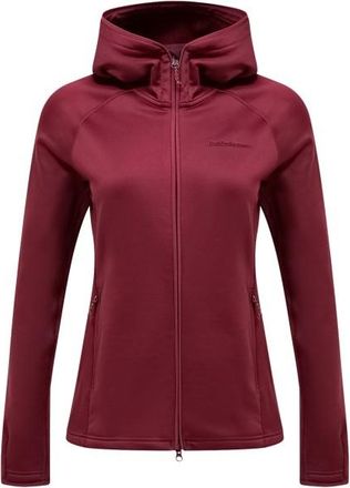 Peak Performance Midlayer Zip Hood Fleecejacke f&uuml;r Damen | rot